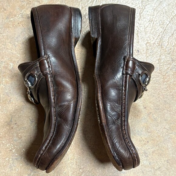 Authentic Gucci Mens Brown Leather Horsebit Loafers Size 9.5 D Made In Italy - Picture 9 of 16